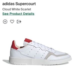 Adidas supercourt cloud white Scarlett - size 9 US - 7.5 UK